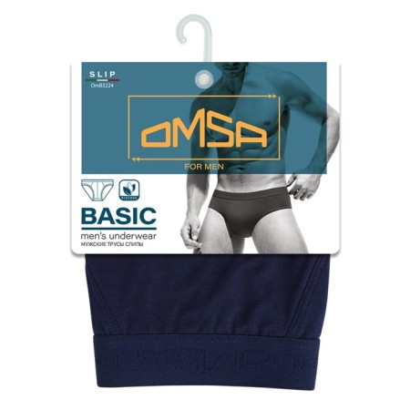 Panties Slips men's omsa 3224, size 48, color Blu Notte-2