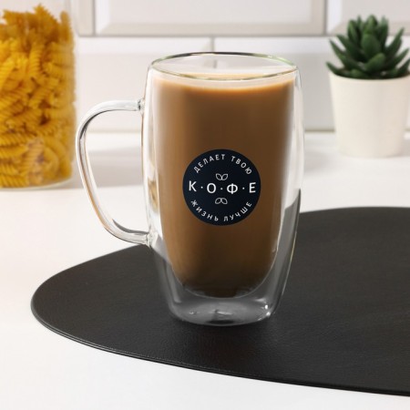 Double -bottom mug "coffee", 400 ml-1
