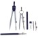 Ready 7 items (2 circulas, 2 flights, 2 extension cords, barrels, centrick), in a plastic penalty