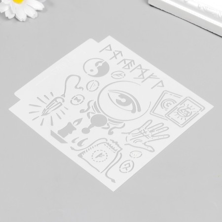 Stencil plastic "Fortune telling" 13x13 cm-4