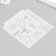Stencil plastic "Fortune telling" 13x13 cm
