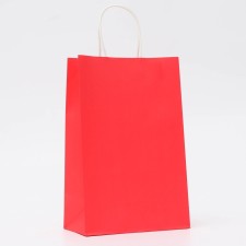 Craft package red, round handle, 22 x 13 x 32 cm, 120 g