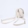 Bag-rug-rug on zipper, 3 outer pockets, long belt, milk color