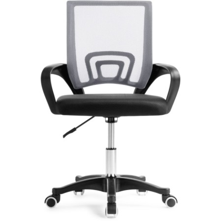 Computer chair Turin black/Light gray plastic/fabric, black/black 60x55x82 cm-2