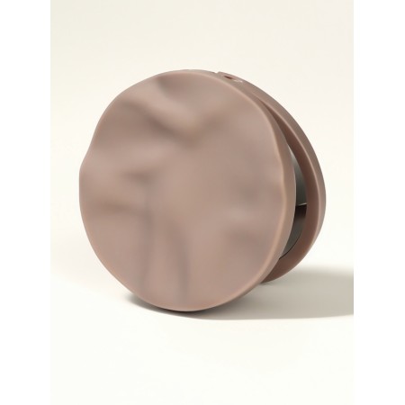 Mirror folding "waves", d = 7.5 cm, color is matte beige-1