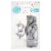 Set of candle in cake + 5 balls, number 9, silver