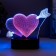 Sensor lamp "2 hearts" LED USB (90cm) from 3xa Black Black 18x5.5x18 cm