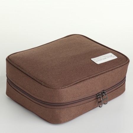 Lightning cosmetic bag, brown color