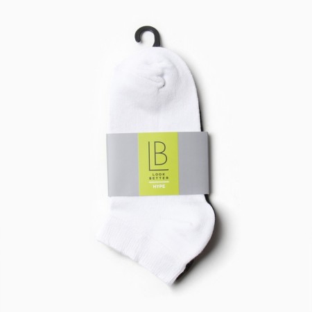 A set of shortened socks (2pcs) LB HYPE 451, white/black color, rn 36-41-3