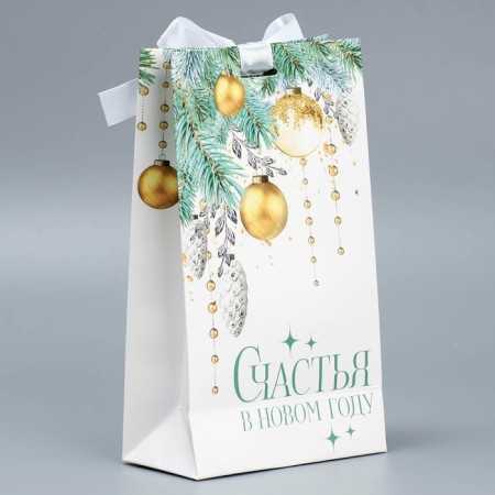 Gift package with a tape "Blizzard", 13 x 23 x 7 cm, New Year-2
