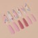 Follow nails "Tender abstraction", 12 pcs, with adhesive plates, ballerina form, multi -colored