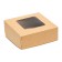 The box is folding, with a window, craft, 11.5 x 11.5 x 4 cm, set 10 pcs.