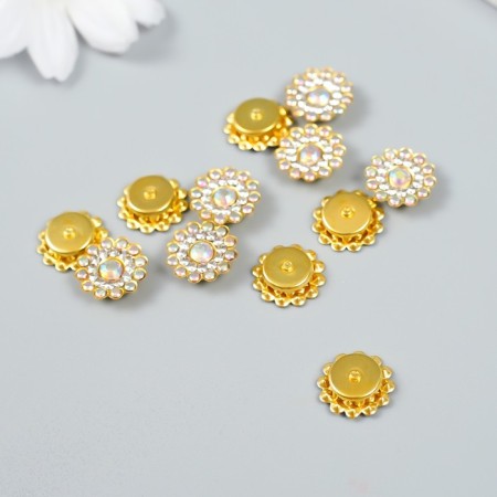 Decor for creativity Plastic "Flower-Solnz Purvator" set of 12 pcs 1.4x1.4 cm-1