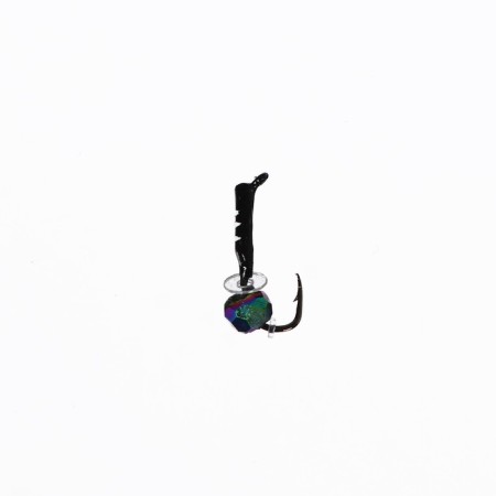 Mormyshka column black, white stripes + ball Granen chameleon, weight 0.3 g-1