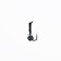 Mormyshka column black, white stripes + ball Granen chameleon, weight 0.3 g