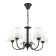 Suspended EVOLUCE lamp. Sle120303-05. Rimento. 5x40 watts, E14, 58x58x30 cm, dark -gray color