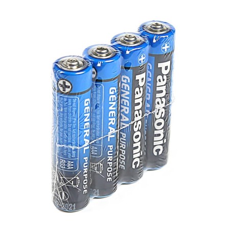 Salt battery Panasonic General Purpose, AAA, R03-4S, 1.5V, Spike, 4 pcs.