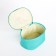 Cosmetic bag with zipper, turquoise color