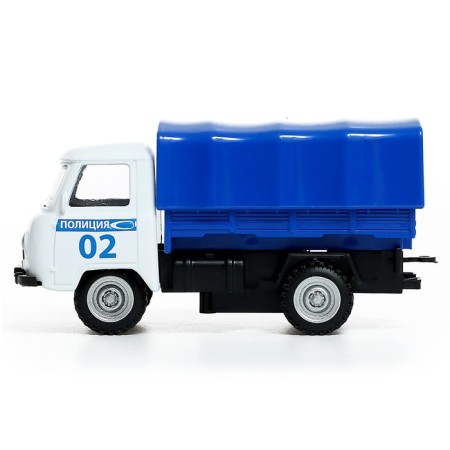 Metal machine "UAZ 452. Police", inertia, 1:43-1