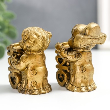 NECKE Polystone Set 2 pcs "Children with hieroglyph - happy marriage" 5.5x3.5x3 cm-3