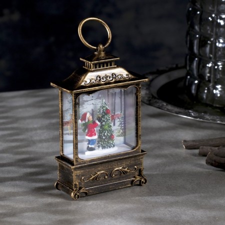 LED figure "Child and Christmas tree" 7.6 × 13.5 × 3.2 cm, plastic, batteries AG13x3, glow warm white-1