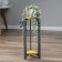 Standing Column Study Triangular Flora, 49x27x25 cm, gray-yellow