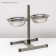 Stand with bowls, 2 x 1 l, height 40 cm, collapsible, green