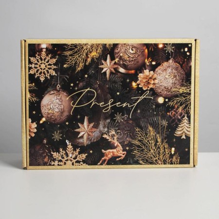 Folding box Pressent, 30.7 x 22 x 9.5 cm, New Year-3