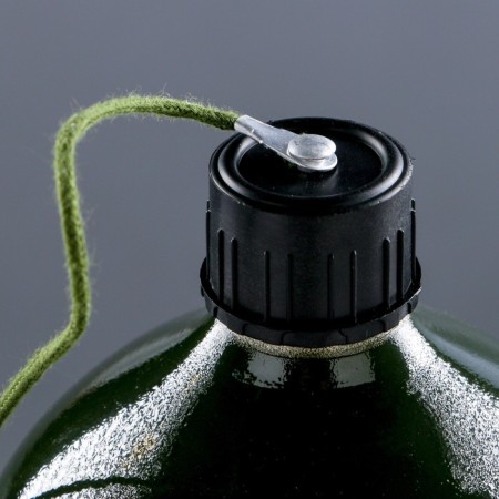Flag-hiking "Adventure", 1.3 l, dark green, with a black lid, aluminum, 21 × 15 cm-1