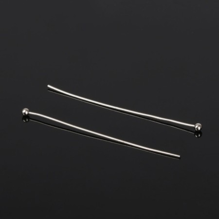 Pin with a ball SM-1103-11, 4 cm, 50 g (set ± 557 pcs.), Silver color