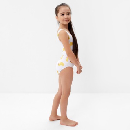 Baby swimsuit KAFTAN "Ducks", height 110-116 cm, white-1