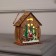 Christmas tree toy "House with Santa Claus and Christmas tree", from batteries, glow warm white