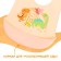 Silicone bib “dinosaurs”, milk color