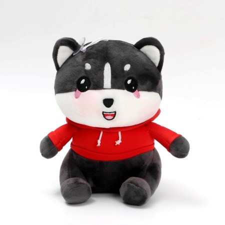 Soft toy "Husky in a sweatshirt", Mix colors