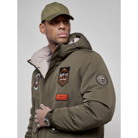 Male jacket, size 52, khaki color-12