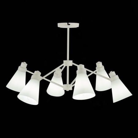 Ceiling EVOLUCE lamp. Sle103502-06. Biane. 6x40 watts, E14, 74x74x42 cm, white color-1