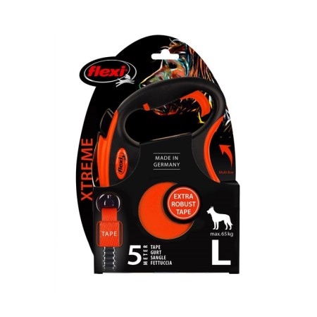 Roulette FLEXI XTREME TAPE L (up to 15 kg) tape, 5 m black/orange-1
