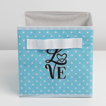Organizer for storage, coffee for linen "Love", 19.5 x 19 x 19.5 cm.-2