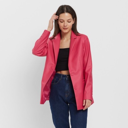 Women's jacket (eco -leather) minku: eco leather, fuchsia color, size 42-5