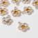 Suspension "Flower" (set 10 pcs.), Yellow color in gold