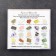 Collection of minerals, 20 pcs, 13x12 cm