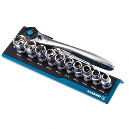 Set of end heads GROSS 14138, 12 items, rattle 120 teeth, 1/2 ", CRV-1