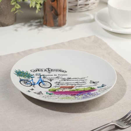Porcelain plate "Provence", d = 20 cm, white-1