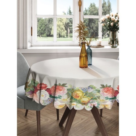The tablecloth "Flower patterns", round, Saten, d = 150 cm