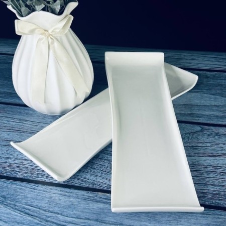 Set of dishes Lenardi Bianco, rectangular, 35.5 cm, 2 pcs