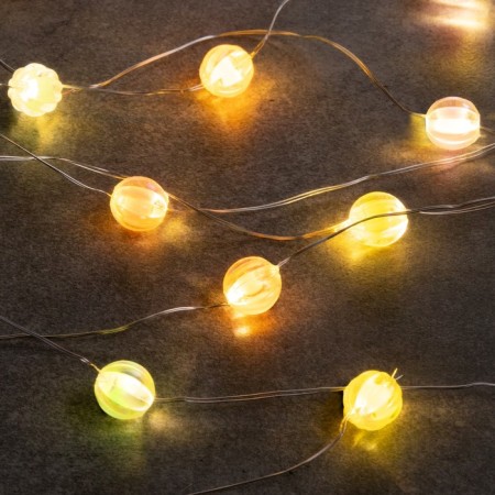 Rosa thread. "Balls", IP20, 2 m, N.S. LED (1608) -20-4.6V, AG13X3 (in the set), 3 dir, glow warm white