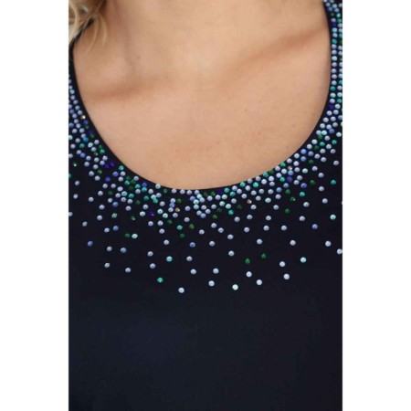 Female dress, size 44, blue color-6