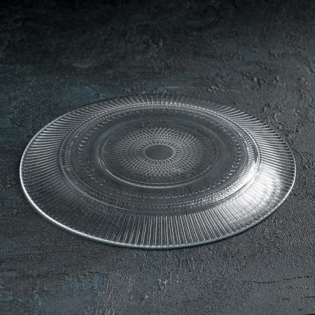 Black glass plate "Luiza", D = 25 cm-2