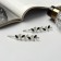 Invisibility for hair "Annabell" (set 2 pcs) Black petal, 6.5 cm, silver