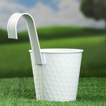 Kashpo hung "Bucket Linda" white, 12x10x13cm-2